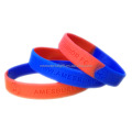 Segmented colors silicone wristbands